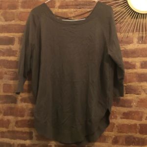 Express oversized sweater with criss cross back